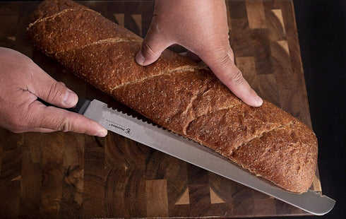 12 inch Bread Knife Serrated Knife Wave Edge Blade...