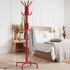 Simple Houseware Standing Coat and Hat Hanger Organizer Rack, 12 Hooks, Red...
