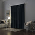 Sun Zero Hampshire Velvet Noise Reducing Thermal Extreme Total Blackout Back Tab Curtain Panel, 50" x 96", Teal...