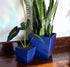 The HC Companies 6 Inch Aria Round Planter - Plastic Plant Pot for Indoor Outdoor Plants Flowers Herbs, Sapphire Blue...