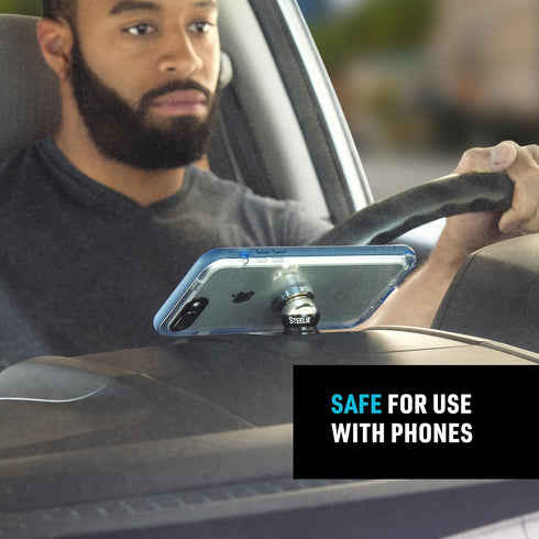 Nite Ize Steelie Magnetic Phone Socket Plus - Dashboard Phone Mount Socket with Strong Magnet - Phone Holder Accessory Compatible with Steelie Pho...
