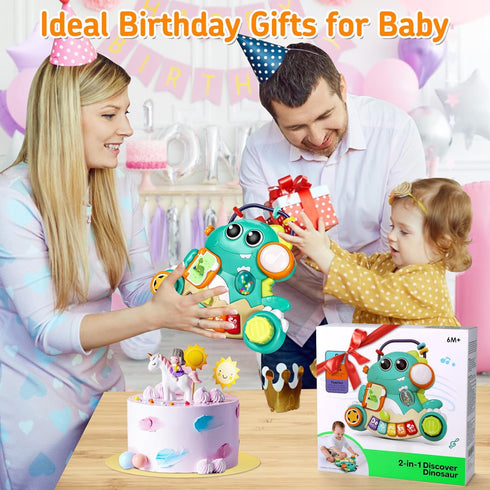 Baby Toys 6-12 Months, Baby Piano Infant Toys for 9-12 Months, Dinosaur Musical Light Up Baby Toys for 6 9 12 18 Months, Early Learning Educationa...