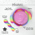 Unbreakable Silicone Non-Slip Bowl and Chew Spoon Set for Babies and Toddlers (Rainbow Swirl)...