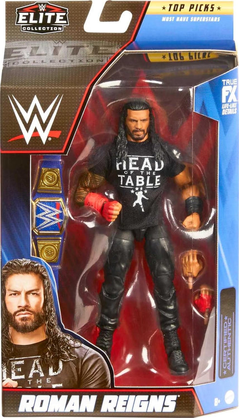 Mattel WWE Roman Reigns Top Picks Elite Collection Action Figure, Articulation & Life-Like Detail, Interchangeable Accessories ,6-in...