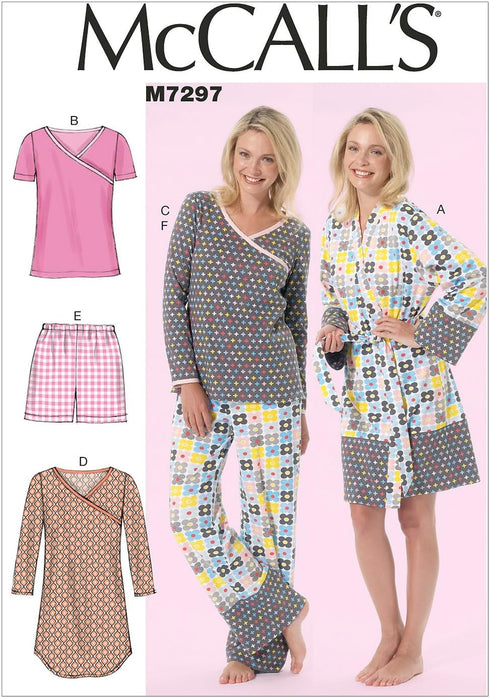 McCall's Patterns M7297 Misses'/Women's Robe, Belt, Tops, Dress, Shorts & Pants, RR (18W-20W-22W-24W)...