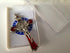 Hand Made St Benedict Cross Medal Crucifix 3" Tall Silver Plated with Red Enamel...