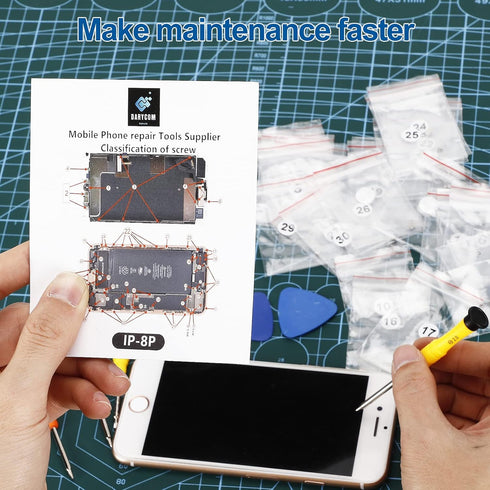 DARYCOM Complete Screw Set with Tools for iPhone 8 Plus 2017 A1897 A1864 5.5 inches Repair Tool Kit 4 Screwdrivers Location Map Full 80 Pcs Screw ...