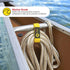 Quick-Straps by Wrap-It Storage - 12" (12 Pack) Yellow - Extension Cord Holder for RV and Boat Organizing...