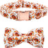 Dog Collar - Thanksgiving Turkey Dog Collar Gift Soft Bow Collar Adjustable Metal Buckle Dog Collar for Medium Dogs...