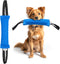 Dog Bite Tug Toy (11.8"x3.5"), Durable Blue Pull Toy w/ 2 Soft & Strong Black Handles, Tough Nylon Bite Pillow for Small to Medium Dogs, Ideal for...