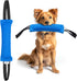 Dog Bite Tug Toy (11.8"x3.5"), Durable Blue Pull Toy w/ 2 Soft & Strong Black Handles, Tough Nylon Bite Pillow for Small to Medium Dogs, Ideal for...