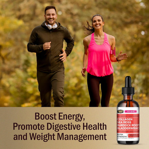 Collagen Mojo - Liquid Collagen for Women & Men, Collagen Peptides with Sea Moss, Burdock Root, Bladderwrack - Hair, Skin, Nails, Joint Support. W...