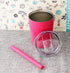 Kids Stainless Steel Cup Lovely Small Rambler Tumbler with Lid and Silicone Straw, 8.5 OZ (1, Rose Red)...