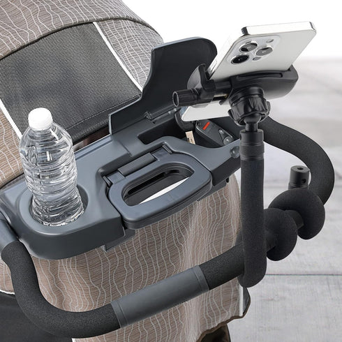 Uogw Stroller Phone Holder for Parent and Baby,Universal 20inch Length Flexible Gooseneck Phone Stand for Stroller,Treadmill,Spin Bike,Shopping Ca...