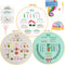 Luxiys 3 Sets Starter Embroidery Kit for Beginners Hand Embroidery Kit includes Bamboo Hoop, Pin Cushion, Cloth, Needlepoint Kits, Cross Stitch Ki...