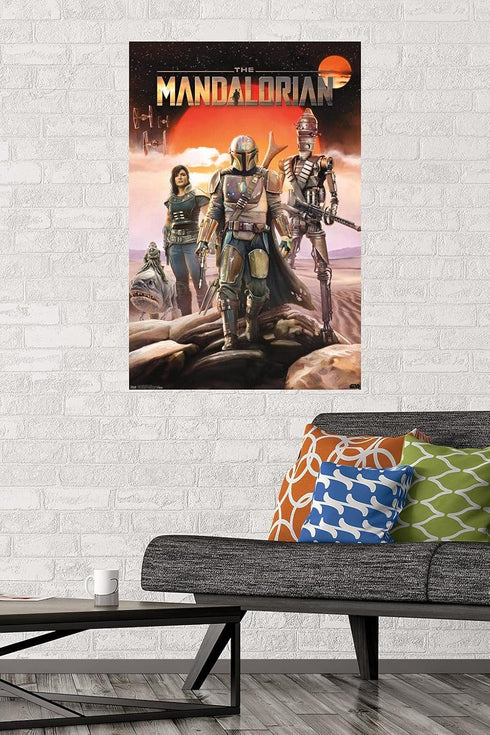 Trends International Star Wars: The Mandalorian - Group Wall Poster, 22.375" x 34", Unframed Version...
