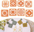 Puocaon Ceramic Tile Clay Cutters - 8 Pcs Bohemain Floral Tile Polymer Clay Cutters for Jewelry Making, Majolica Tile Earrings Clay Cutters, Porce...
