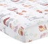 Lambs & Ivy Little Woodland Animals Fitted Crib Sheet, White...