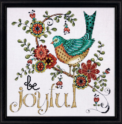 Tobin DW2789 Heartfelt be Joyful Counted Cross Stitch Kit, 10 by 10-Inch, 14 Count...