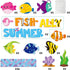 CY2SIDE 89PCS O-Fish-Ally Summer Cut-Outs Decor for Classroom Bulletin Board Border, Summer Tropical Fish Cut-Outs Trim Borders, School Summertime...