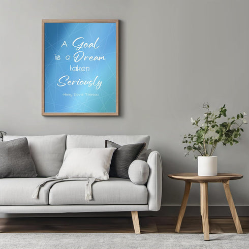 Posterizer 1 pcs-Henry David Thoreau-A Goal Is a Dream Taken Seriously-Philosophy-Quotes-Gift for Teachers-School and classroom art- unframed wall...