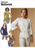 Butterick B6628A5 Easy Women's Wrap Front Blouse Sewing Patterns, Sizes 6-14...