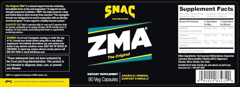 SNAC ZMA The Original Recovery & Sleep Supplement, Promotes Muscle Recovery, Immune Support & Restorative Sleep with Zinc, Magnesium & Vitamin B6 ...