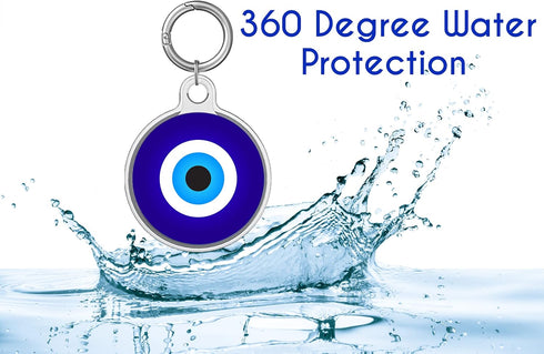 Impressed Protective Full Cover AirTag Case for Women - Lightweight Evil Eye Design - Anti Scratch Silicon Skin Accessories with Keychain - Compat...