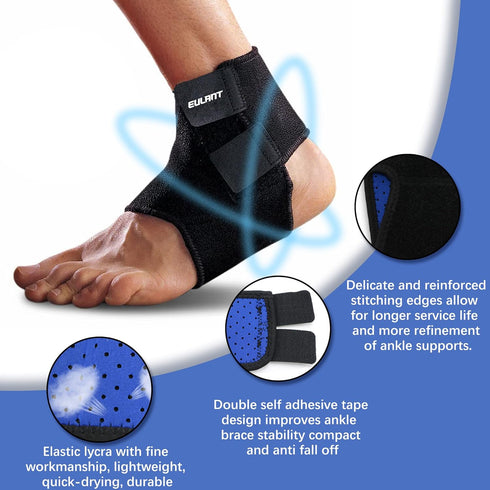 Kids/Youth Ankle Brace, Adjustable Breathable Ankle Support Plantar Fasciitis Compression Sleeve Foot Brace Heel Protector Wrap for Protection Ten...