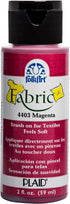 Delta Creative FolkArt 4403 Fabric Brush On Acrylic Paint, 2 oz, Magenta...