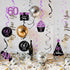 60th Birthday Decorations for Women Purple Black Silver 60th Birthday Party Decorations Hanging Swirls Ceiling– Women...