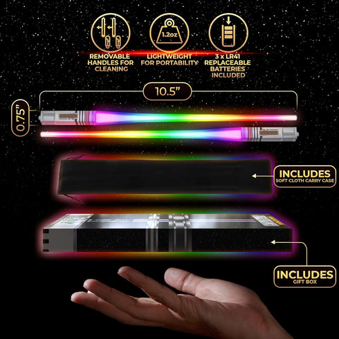 LIGHTSABER CHOPSTICKS LIGHT UP STAR WARS CHOPSTICK LED Glowing Light Saber Chop Sticks REUSABLE Sushi Sabers Cool Fun Geeky STARWARS Chop Stick Se...