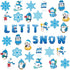 Winter Bulletin Board Decorations for Classroom, Christmas Winter Classroom Decorations with Snowflake Snowman Penguin Cutouts for School Home Cha...