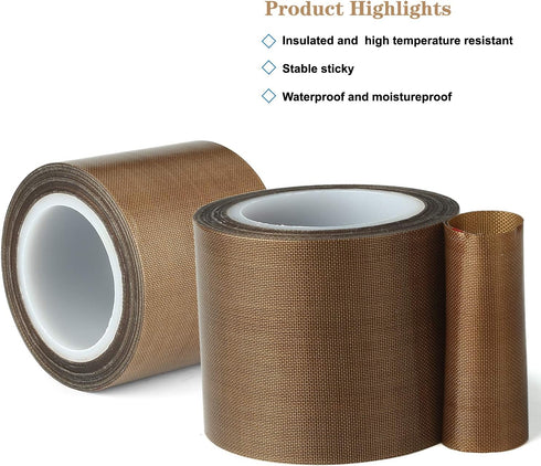 iVict Teflon Tape/PTFE Tape for Vacuum Sealer Machine,Hand and Impulse Sealers (4-inch x 33 Feet)-Suitable for FoodSaver, Seal A Meal, Weston, Cab...