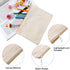 16 Pack Multi-Purpose Cosmetics Bag with Zipper Canvas Makeup Pouches Travel Toiletry Bag Pen Pencil Bag Blank DIY Craft Bag (M, Beige)...