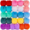 BQTQ 26 Pieces Faux Rabbit Fur Pom Pom Balls with Elastic Loop DIY Fluffy Pom Pom for Hats Beanie Shoes Scarves Gloves Bags Accessories(13 Colors,...