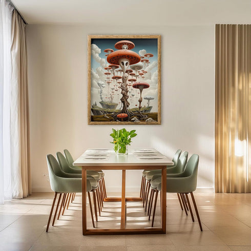 Posterizer 1 pcs-scray alien mushroom creatures-Abstract & Modern Art-Fantasy & Fiction Art-Gift for Art Lovers-Decor for Home & Office- UNFRAMED ...