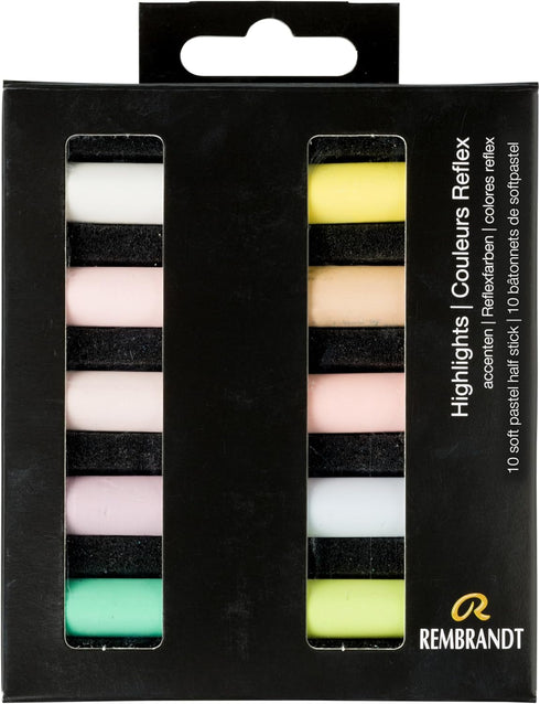 Rembrandt Soft Pastel Micro Set, 10-Piece Half Sticks, Highlights Selection...