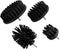ABN Power Scrubber Cleaning Brush Set for 1/4in Drive Drill - 4 Piece Black Hard Bristle Shower Scrubber, Baseboard Cleaner, Scrubbing Brush Kit S...