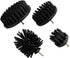 ABN Power Scrubber Cleaning Brush Set for 1/4in Drive Drill - 4 Piece Black Hard Bristle Shower Scrubber, Baseboard Cleaner, Scrubbing Brush Kit S...