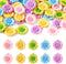 40Pcs Resin Sunflower Charms Opaque Flower Pendants Ornament with Iron Loops 4 Colors 24-25mm for DIY Necklace Bracelet Earring Jewelry Making Sup...
