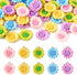 40Pcs Resin Sunflower Charms Opaque Flower Pendants Ornament with Iron Loops 4 Colors 24-25mm for DIY Necklace Bracelet Earring Jewelry Making Sup...