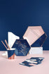 Harlow & Grey Erika Navy Party Napkin Set, 20 Ct, 5” Modern Abstract, Disposable Paper Cocktail, Bar, Dessert Napkins for Birthday, Wedding, Showe...