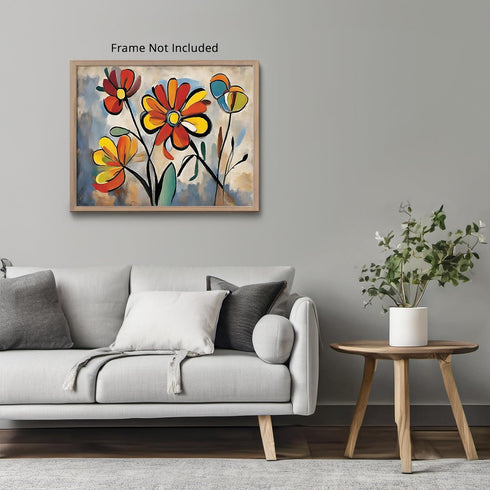 Posterizer 1 pcs-beautiful dainty flower in oil painting style 2-Floral & Botanical Art-Landscape & Nature Art-Decor for Home & Office- unframed w...