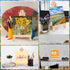 5 Inch Mini Canvas 2.8 Inch Mini Easel, 6 Pcs Small Painting Canvas with 6 Pcs Mini Easel, for Painting, Crafts, Photos etc...