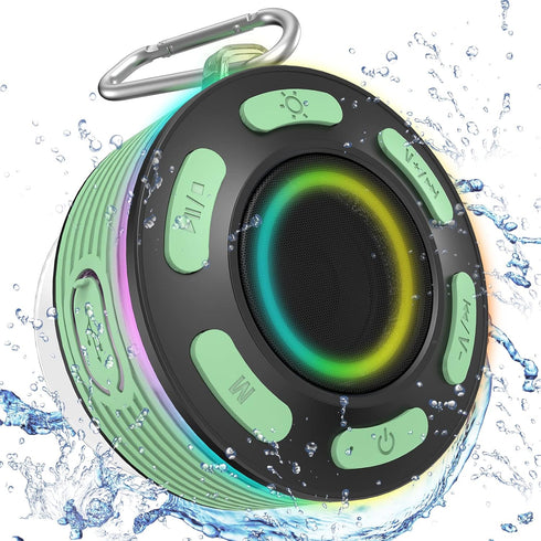 Donerton Bluetooth Speaker, IP7 Waterproof Wireless Speaker, Portable Speaker, HD Surround Sound, LED Light Mini Speakers, Dual Stereo Pairing, Bu...