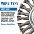 Mercer Industries 186540-5" x 1/2" x 5/8"-11 Knot Wire Wheel, 020 Carbon Steel Wire...