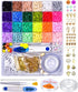 Asingeloo 6000pcs 24 Colors Bracelet Making Kit, Polymer Clay Bead Bracelet Kit for Beginner, Jewelry Making Kit for Kids- Teen Girl Gifts 6mm Hei...