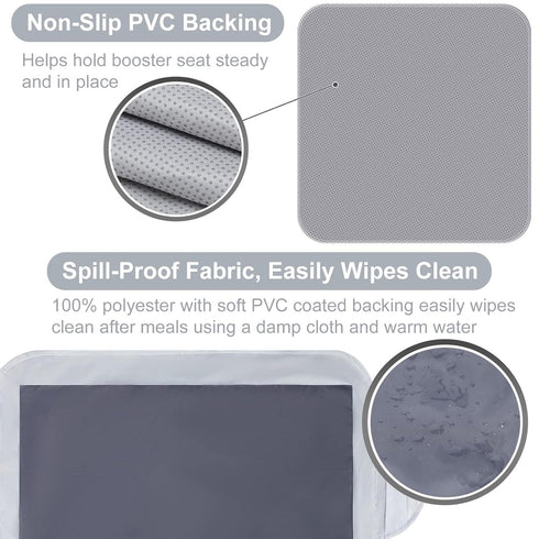 2 Pcs Extra Large High Chair Cover Chair Protector Gray Dining Chair Protector Replacement Booster Seat Cover for Baby Toddlers Infants Booster Hi...