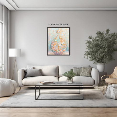 Posterizer 1 pcs-sparkly delicate aesthetic girly chic art-colorful glass beads 1-Inspirational Women's Art Gift for Woman, Women, Wife, Girlfrien...